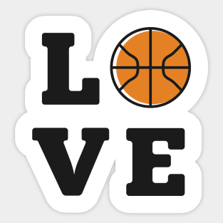 Love Basketbal ball Black Sticker